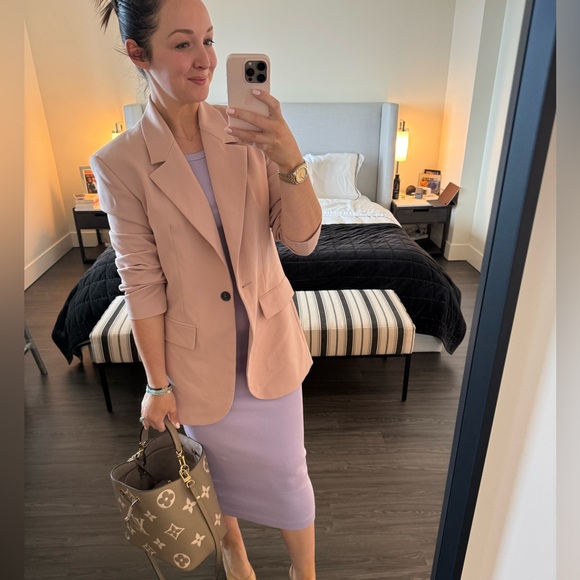 Zara Blush Pink Oversized Blazer Small - Picture 1 of 7